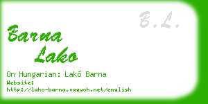 barna lako business card